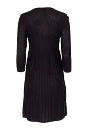 Current Boutique-Eileen Fisher - Brown Wool Knit A-Line Dress Sz S