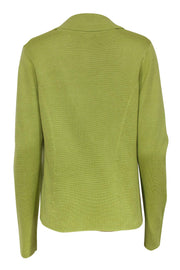 Current Boutique-Eileen Fisher - Chartreuse Single Button Knit Blazer Sz S