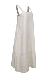 Current Boutique-Eileen Fisher - Cream Textured Sleeveless Maxi Dress Sz M