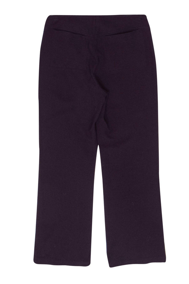 Current Boutique-Eileen Fisher - Eggplant Straight Leg Cropped Trousers Sz PP