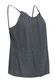 Current Boutique-Eileen Fisher - Gray Wool Blend Ruffled Camisole Sz S