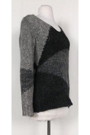 Current Boutique-Eileen Fisher - Grey & Black Knit Sweater Sz P