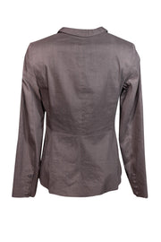 Current Boutique-Eileen Fisher - Grey Zip Up Jacket Sz XS