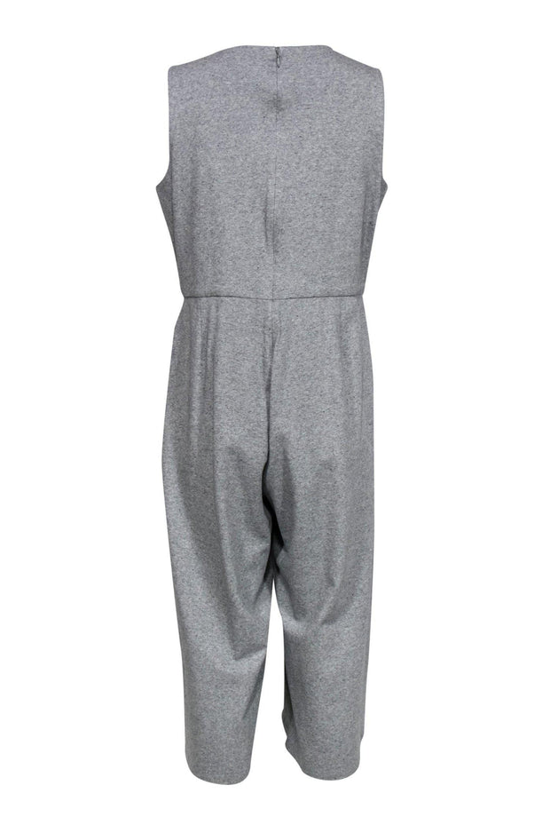 Current Boutique-Eileen Fisher - Heather Gray Jersey Jumpsuit Sz L