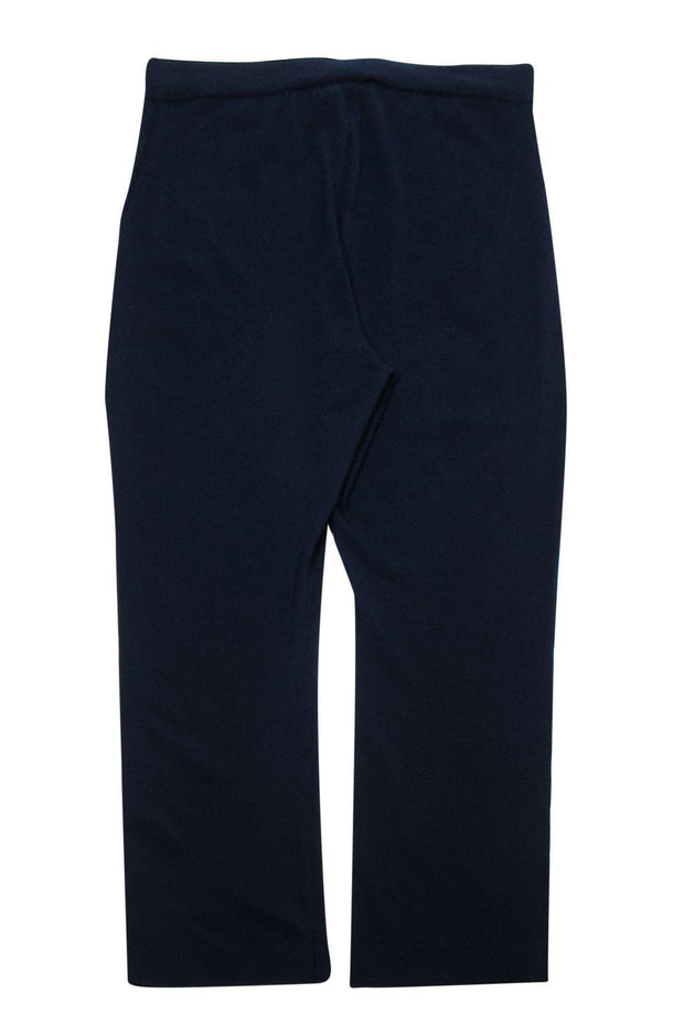 Current Boutique-Eileen Fisher - Knitted Navy Pull-On Pants Sz L