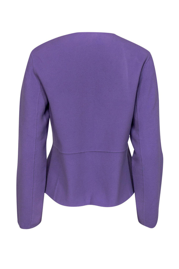 Current Boutique-Eileen Fisher - Lavender Open Front Fleece Jacket Sz XS