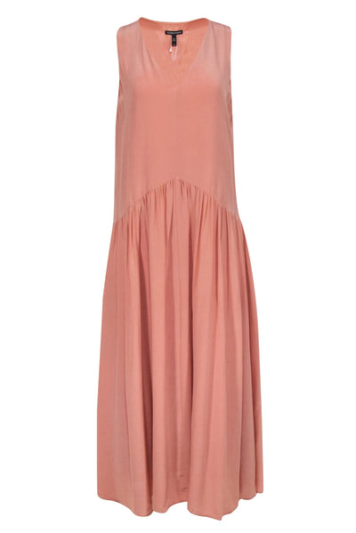 Current Boutique-Eileen Fisher - Light Pink Sleeveless Silk Maxi Dress Sz L