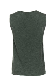 Current Boutique-Eileen Fisher - Olive Green Knit Wool Tank Sz M