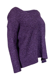 Current Boutique-Eileen Fisher - Purple Teddy Merino Wool Blend Sweater Sz S