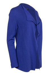 Current Boutique-Eileen Fisher - Violet Silk Blend Knit Open Cardigan Sz PS