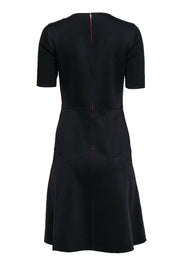 Current Boutique-Elie Tahari - Black Fit & Flare Scuba Dress w/ Red Contrast Fabric Sz 4