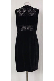 Current Boutique-Elie Tahari - Black Velvet & Lace Dress Sz 8