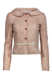 Current Boutique-Elie Tahari - Light Pink Tweed Blazer w/ Stone Buttons Sz 2