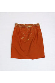 Current Boutique-Elie Tahari - Orange & Gold Skirt Sz 8