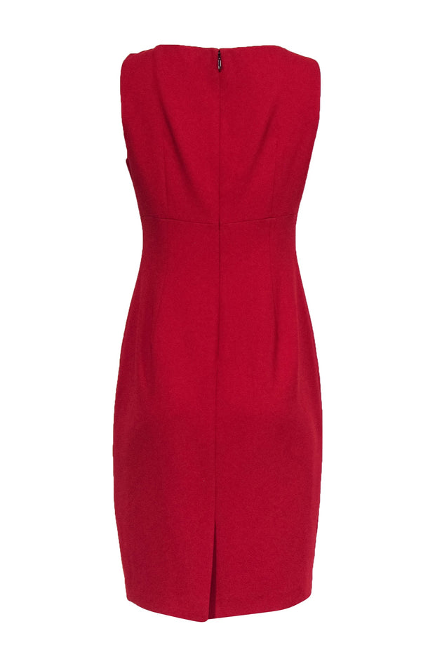 Current Boutique-Elie Tahari - Red Sleeveless Sheath Dress Sz 6