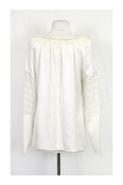 Current Boutique-Elie Tahari - White Silk Top Sz M