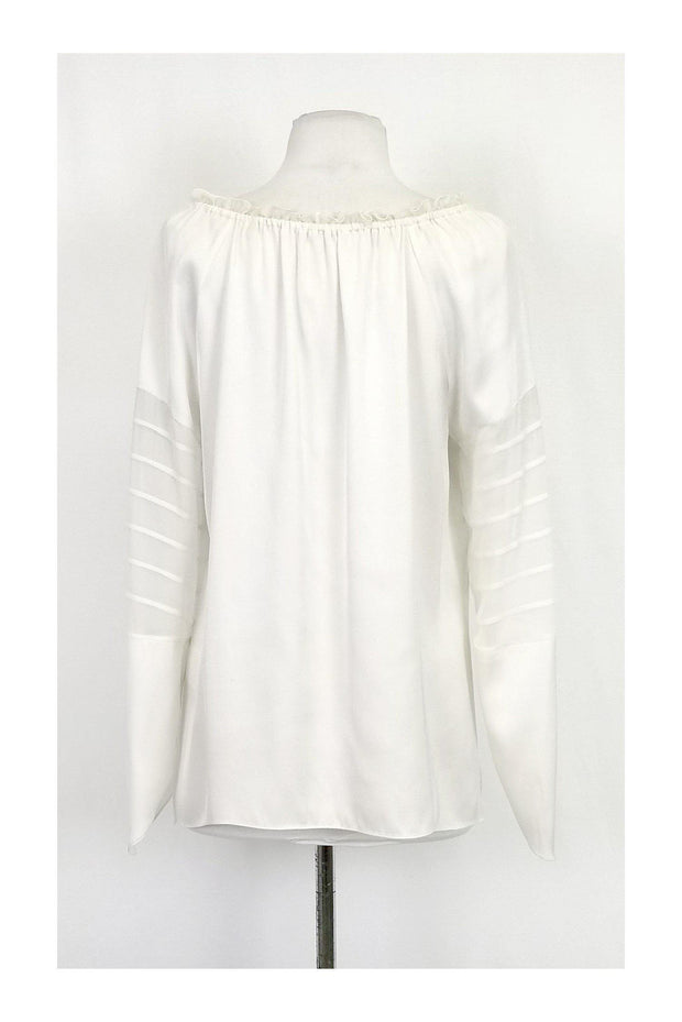 Current Boutique-Elie Tahari - White Silk Top Sz M