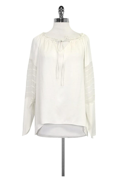 Current Boutique-Elie Tahari - White Silk Top Sz M