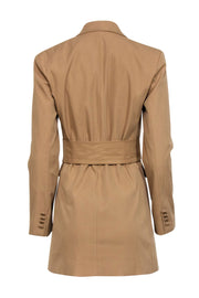 Current Boutique-Elisabetta Franchi - Tan Double Breasted Trench Coat Sz M