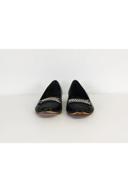 Current Boutique-Elizabeth & James - Black Chain Flats Sz 9.5