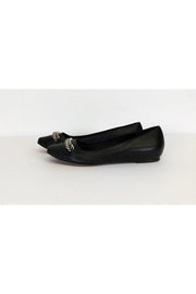 Current Boutique-Elizabeth & James - Black Chain Flats Sz 9.5