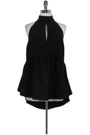 Current Boutique-Elizabeth & James - Black Halter Peplum Top Sz XL