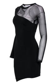 Current Boutique-Elizabeth & James - Black Mesh Sleeve Bodycon Dress w/ Cutouts Sz XS