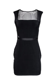 Current Boutique-Elizabeth & James - Black Mesh Trim Dress Sz M