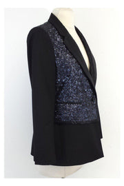 Current Boutique-Elizabeth & James - Black Sequin Blazer Sz 4