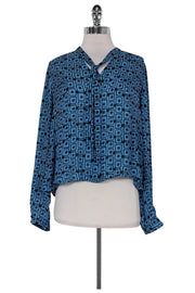 Current Boutique-Elizabeth & James - Blue Jamie Tie Shirt Sz XS