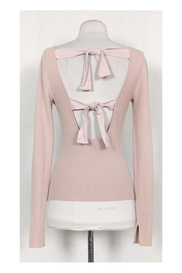 Current Boutique-Elizabeth & James - Pink Ribbed Sweater Sz M