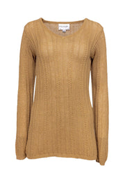 Current Boutique-Emanuel Ungaro - Tan Knit Cotton Sweater Sz P