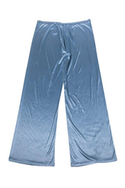 Current Boutique-Emilio Pucci - Blue Silk Wide Leg Pants Sz 10