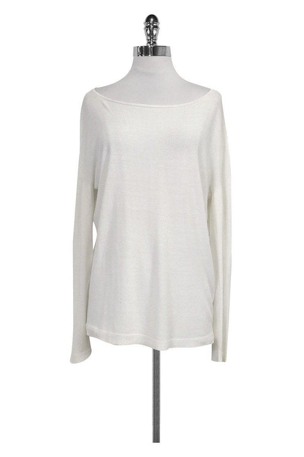 Current Boutique-Emporio Armani - Cream Long Sleeve Sweater Sz 8