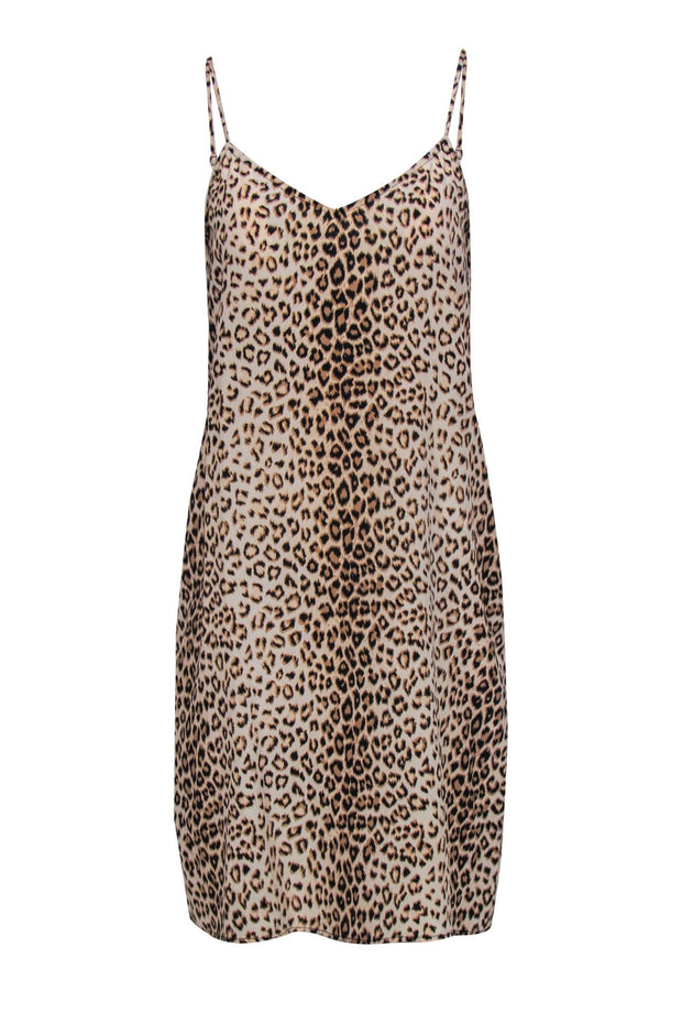 Current Boutique-Equipment - Beige Leopard Print Sleeveless Slip Dress Sz S