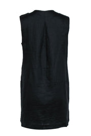 Current Boutique-Equipment - Black Sleeveless Snap Down Dress w/ Bust Pockets Sz M