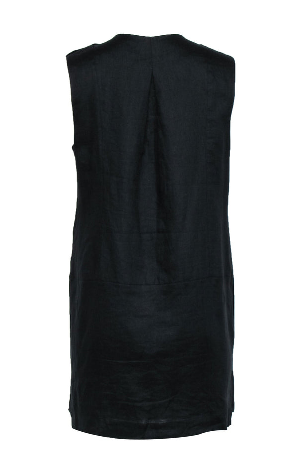 Current Boutique-Equipment - Black Sleeveless Snap Down Dress w/ Bust Pockets Sz M