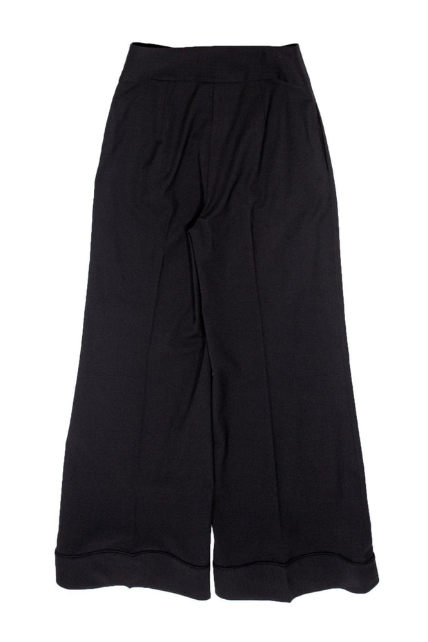 Current Boutique-Equipment - Black Wide Leg Wool Trousers Sz 0