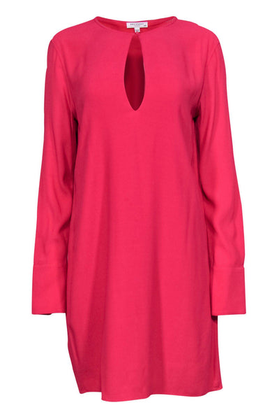 Current Boutique-Equipment - Hot Pink Keyhole Front Shift Dress Sz M