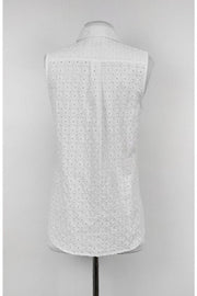 Current Boutique-Equipment - White Eyelet Blouse Sz XS