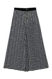 Current Boutique-Erika Cavallini - Black & White Gingham Print Pleated Culottes Sz 4