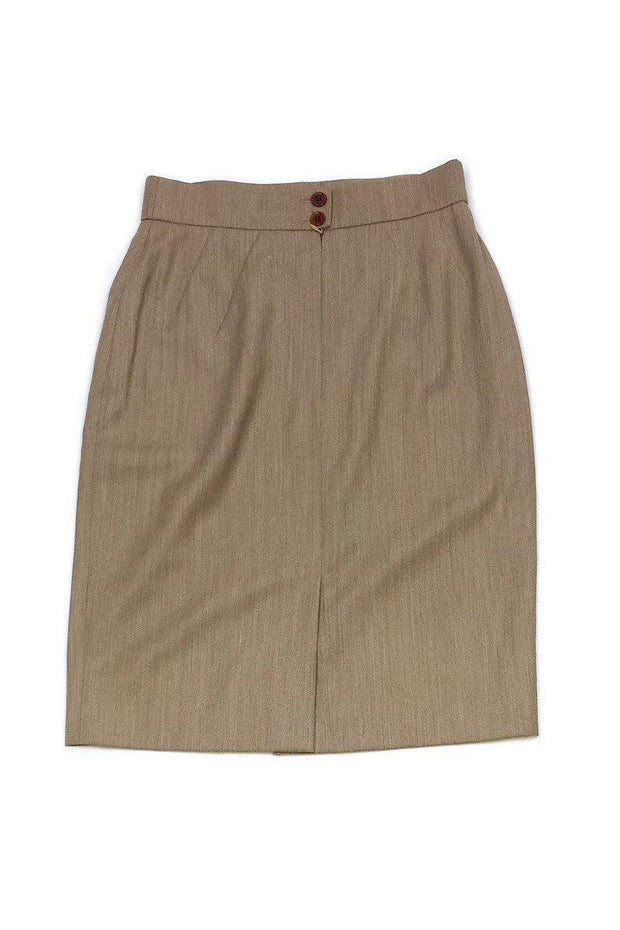 Current Boutique-Escada - Beige Wool Skirt Sz M