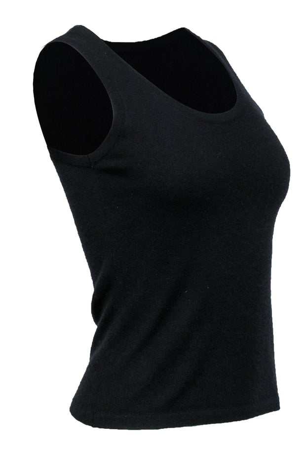 Current Boutique-Escada - Black Cashmere Sweater Tank Sz 4