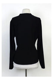 Current Boutique-Escada - Black Silk Knot Blouse Sz 8