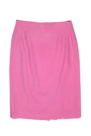 Current Boutique-Escada - Bubblegum Pink Wool Pencil Skirt Sz 8