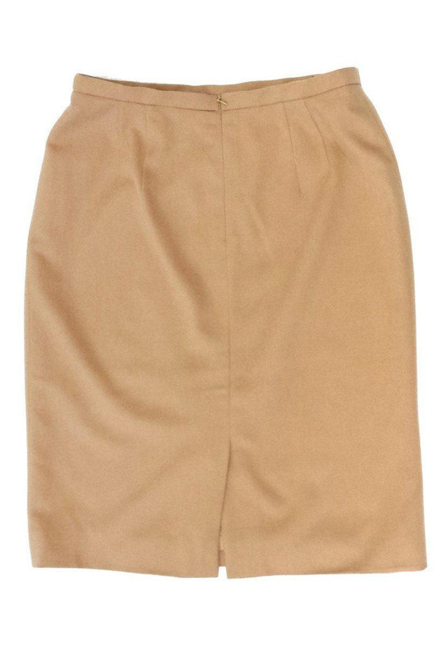 Current Boutique-Escada - Camel Wool & Rabbit Blend Pencil Skirt Sz 12