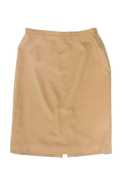 Current Boutique-Escada - Camel Wool & Rabbit Blend Pencil Skirt Sz 12