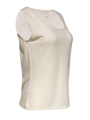 Current Boutique-Escada - Cream Cashmere Tank Sz 12