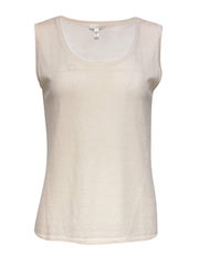 Current Boutique-Escada - Cream Cashmere Tank Sz 12