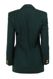 Current Boutique-Escada - Dark Green Button-Up Wool Blazer Sz 6